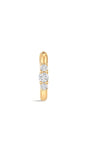 kosiner bijoux boucle d'oreille Huggies classique en or massif 14 carats avec tri-zircon
