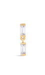 kosiner sieraden 14K massief gouden vierkante zirkonia hanger oor piercing stud