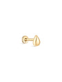 kosiner jewelry 14K Solid Gold Water Drop Glossy Ear Piercing Stud
