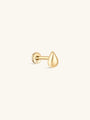 kosiner jewelry 14K Solid Gold Water Drop Glossy Ear Piercing Stud