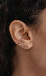 KOSINER Leaf Marquise CZ Stud, Curated Ear Piercing Stack Styling for Helix & Conch