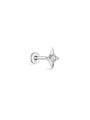 kosiner jewelry 14K Solid Gold Sparkly Flare Star Ear Piercing Stud
