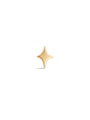 kosiner jewelry 14K Solid Gold Shining Star Glossy Ear Piercing Stud