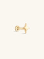 kosiner jewelry 14K Solid Gold Shining Star Glossy Ear Piercing Stud