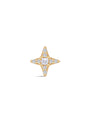 kosiner jewelry 14K Solid Gold Pave Radiant Star Ear Piercing Stud