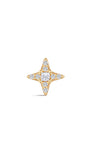 kosiner sieraden 14K massief goud Pave stralende ster oor piercing stud