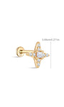 kosiner sieraden 14K massief goud Pave stralende ster oor piercing stud