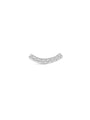 kosiner jewelry 14K Solid Gold Pave Crescent Ear Piercing Stud