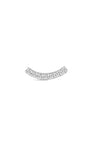 kosiner jewelry 14K Solid Gold Pave Crescent Ear Piercing Stud