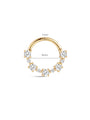 kosiner jewelry 14K Solid Gold Crystal Daith Ear Piercing Ring Hoop