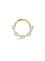 kosiner jewelry 14K Solid Gold Crystal Daith Ear Piercing Ring Hoop