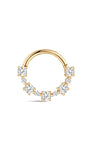 kosiner jewelry 14K Solid Gold Crystal Daith Ear Piercing Ring Hoop