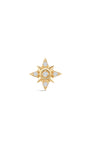 Kosiner bijoux 14K solide quatrefeuille Zircon oreille Piercing Stud