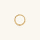 14K Solid Gold Smooth Ball Ear Piercing Ring Hoop