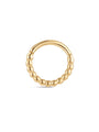 kosiner jewelry 14K Solid Gold Smooth Ball Ear Piercing Ring Hoop