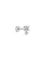 kosiner jewelry 14K Solid Gold Splicing Zircon Ear Piercing Stud