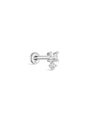 kosiner jewelry 14K Solid Gold Splicing Zircon Ear Piercing Stud