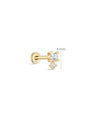 kosiner jewelry 14K Solid Gold Splicing Zircon Ear Piercing Stud