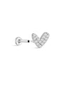 kosiner jewelry 14K Solid Gold Love Me Zircon Ear Piercing Stud