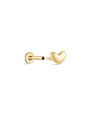 14K Solid Gold SweetHeart Ear Piercing Stud - Kosinerjewelry-6