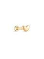 14K Solid Gold SweetHeart Ear Piercing Stud - Kosinerjewelry-4