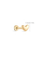 14K Solid Gold SweetHeart Ear Piercing Stud - Kosinerjewelry-5