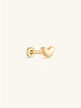 14K Solid Gold SweetHeart Ear Piercing Stud - Kosinerjewelry-1