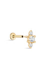 kosiner jewelry 14K Solid Gold Candy Splicing Zirconia Ear Piercing Stud