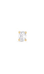 kosiner jewelry 14K Solid Gold Grey Zircon Ear Piercing Stud 4mm