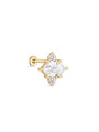 kosiner jewelry 14K Solid Irregular Zircon Splicing Ear Piercing Stud