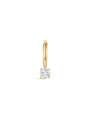 kosiner jewelry 14K Solid Gold Shining Round Zircon Huggies Earring