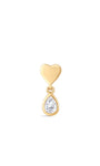 kosiner jewelry 14K Solid Gold Sweet Love Ear Piercing Stud