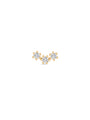 kosiner jewelry 14K Solid Gold Zircon Curve Ear Piercing Stud