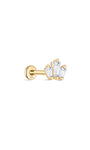 Kosiner joias 14K ouro maciço emenda irregular coroa piercing de orelha
