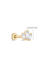Kosiner joias 14K ouro maciço emenda irregular coroa piercing de orelha