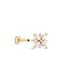 kosiner jewelry 14K Solid Gold Floral Ear Piercing Stud