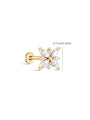 kosiner jewelry 14K Solid Gold Floral Ear Piercing Stud