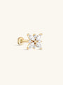 kosiner jewelry 14K Solid Gold Floral Ear Piercing Stud