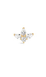 Kosiner Schmuck 14K Massivgold Wassertropfen Blume Ohrpiercing Ohrstecker