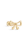 kosiner jewelry 14K Solid Gold Micro Bow Ear Piercing Stud