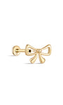 Kosiner Jewelry Clou de perçage d'oreille en or massif 14 carats avec micro nœud