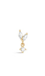 kosiner sieraden 14K massief gouden markiezin kwast hanger oor piercing stud