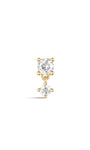 kosiner jewelry 14K Solid Gold Micro Zircon Pendant Ear Piercing Stud
