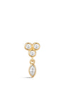 kosiner bijoux 14K or massif fleur bordure pendentif oreille piercing clou