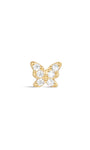 kosiner jewelry 14K Solid Gold Butterfly Pave Zircon Ear Piercing Stud