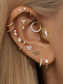 kosiner jewelry 14K Solid Gold Geometry Candy Ear Piercing Stud