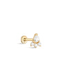 kosiner jewelry 14K Solid Gold Carrot Ear Piercing Stud