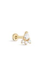 kosiner jewelry 14K Solid Gold Carrot Ear Piercing Stud