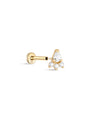 kosiner jewelry 14K Solid Gold Carrot Ear Piercing Stud