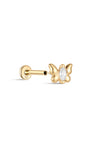 kosiner jewelry 14K Solid Gold Mini Pop Butterfly Ear Piercing Stud